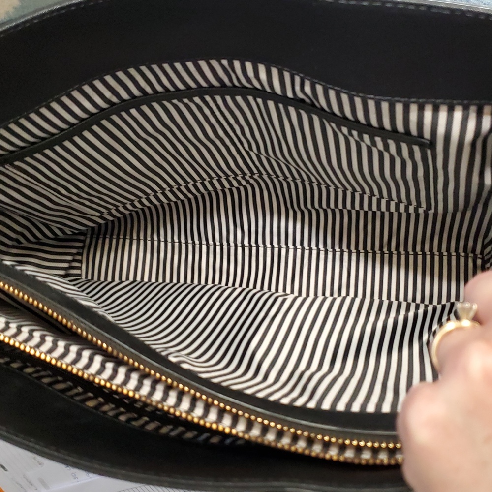 Kate Spade‎ New York Cameron Street Havana Color Block Black and White Tote Bag - Picture 10 of 15